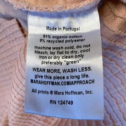 Mara Hoffman Tiffany Dress Pink Organic Cotton Belted Wrap Midi Oversized XS