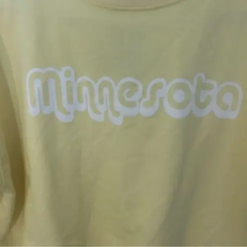 Pop Surf NEW bright yellow unique Minnesota Sweatshirt size Medium ladies