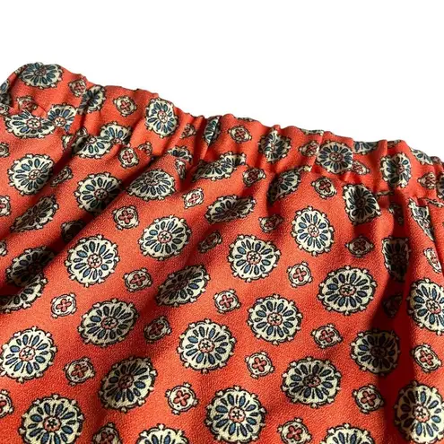 About A Girl X-LARGE Boho Pom Pom Elastic Waist Comfy Patterned Shorts