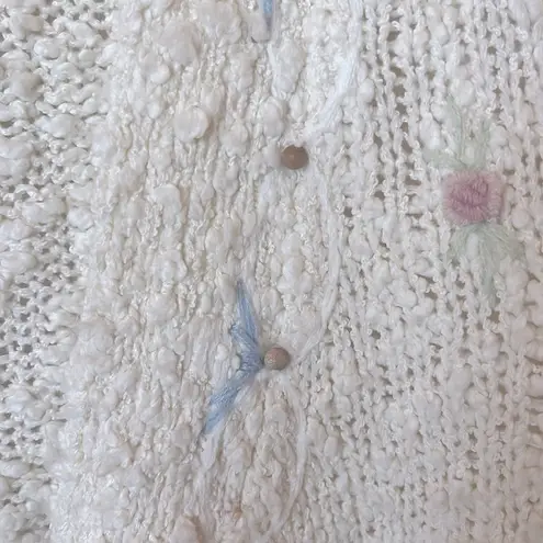 Private Party Vintage Sweater Beige Cardigan Womens M Button Up