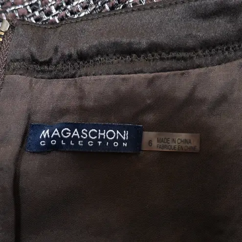 Magaschoni Collection Women's 6 Lined Tweed Italian Fabric Dress