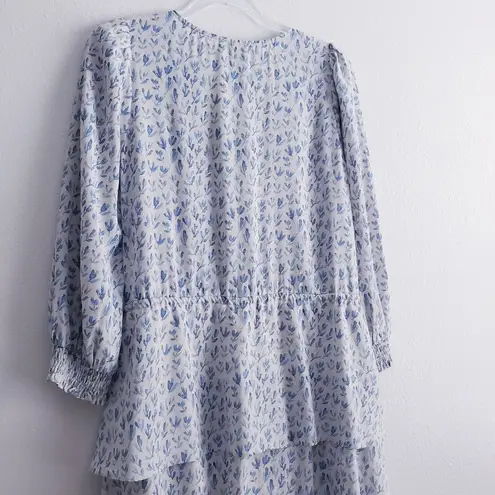 Lucy Paris Long Sleeve Printed Ruffle Mini Dress