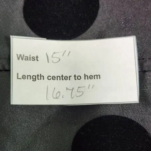 Vila Black Polka Dot Mini Skirt Size Medium Black Velvet Polka Dot Flirty Skirt