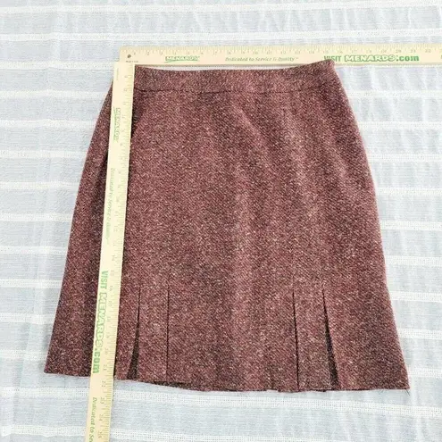 Apt. 9  Womens 10 Vintage Aesthetic Pleated Tweed Pencil Skirt Red Office Career