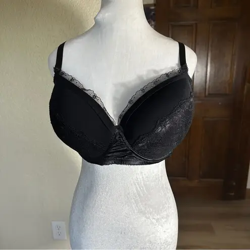 Jaclyn Smith Black Lace Full Figure Padded Underwire Bra 44D