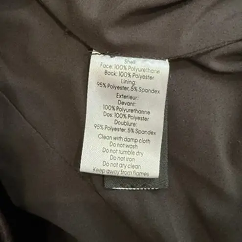 Milly Inez Faux Leather Blazer in Brown, Size US 6