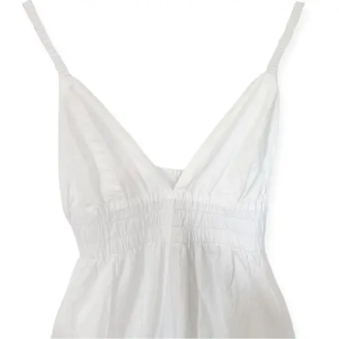 White Sleeveless Maxi Sundress with V