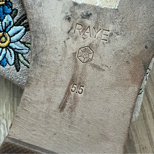 Raye Beige & Colorful Embroidered Floral Slide Sandals