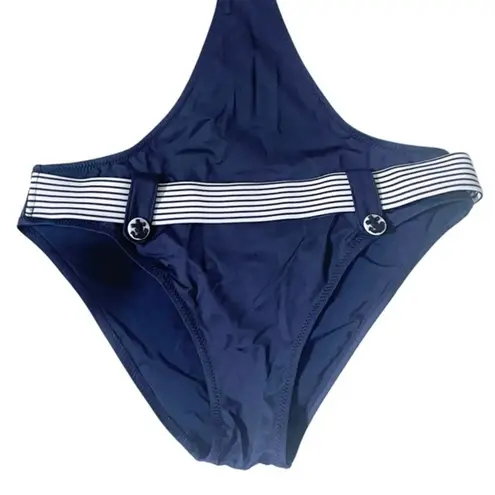 Balneaire Paris Beachwear Red White & Blue Nautical Monokini Size 12 Retro Pinup