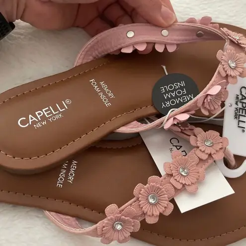 Capelli New York Capelli NY Women's Floral Blush Pink Flip-Flop Sandal, 9