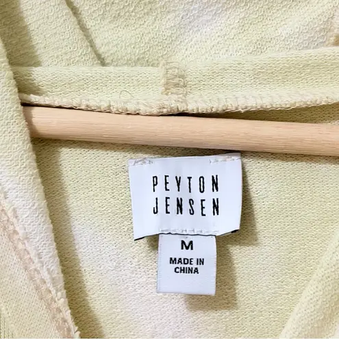 Peyton Jensen Tie Dye Terry Hoodie Cropped Boxy Fit Yellow Size Medium M