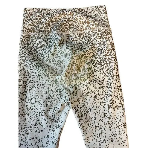 Zyia ACTIVE White Stay Gold Light N' Tight High Rise 7/8 Leggings Flecked