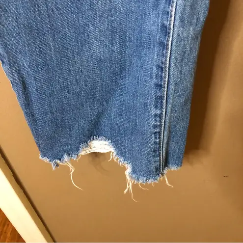 Gogo Jeans Distressed Straight Leg Mom Jeans Light Wash Juniors 9