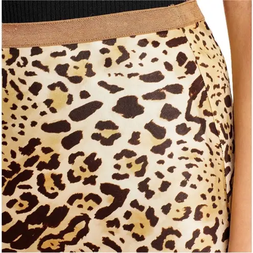 ANINE BING cheetah print silk midi skirt NEW NWT