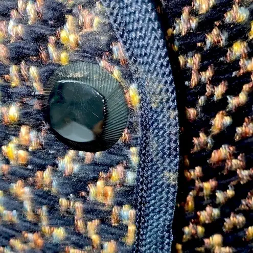 Beluva black mixed tweed cotton woven jacket. Pockets on front. Unlined.Size S/M