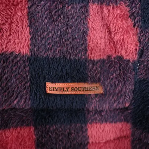 Simply Southern  1/2 Snap Front Quilted Sherpa Pullover Womens L