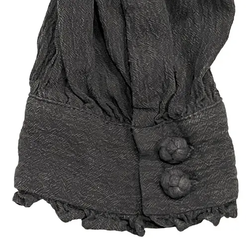 Soft Surroundings Black Long Sleeve Chiara Blouse Tunic Top size Medium