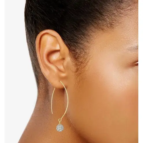 Giani Bernini NEW Crystal Ball Cluster Threader EARRINGS Sterling Silver Dangle