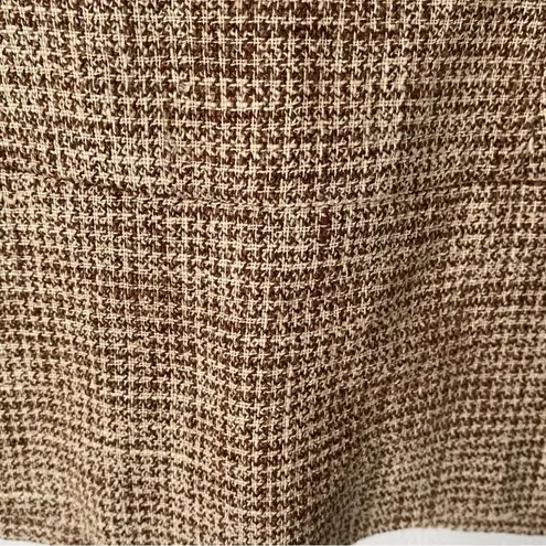 Marni Milano Linen Wool Blend Crop Blazer Jacket Brown Cream size 42 Large