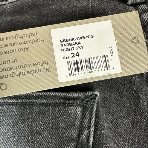 Hudson Barbara Bootcut Jeans Size 24 Night Sky Black Stretch Split Hem