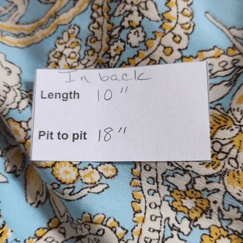 Karma Highway Blue Cream Crop Top with Full Sleeves and Tie Waist One Size Size undefined