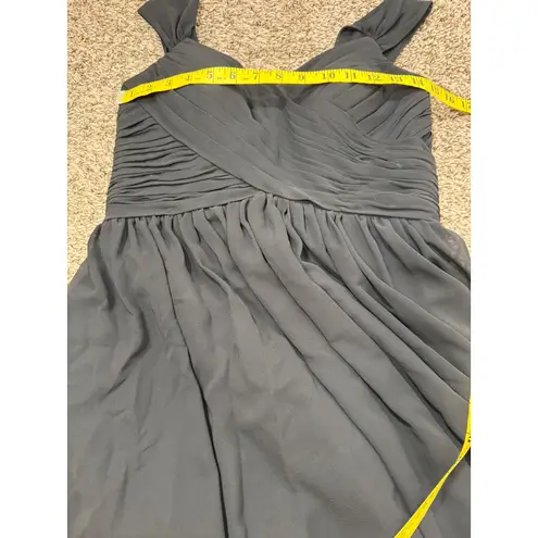 Azazie Black Angie Dress Sz A4 Aline Corset Chiffon Dress Formal Bridesmaid