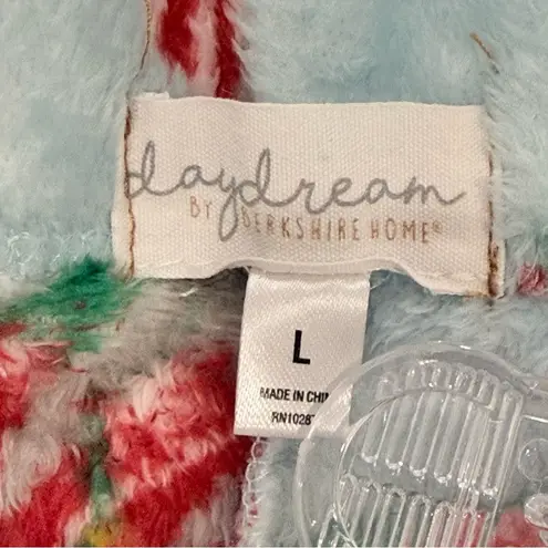 Daydream Sloth Christmas Pajama Pants Large Fleece Holiday Cozy Winter Santa Blue