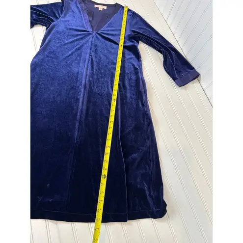 Oscar de la Renta Sleepwear Nightgown Royal Blue V-Neck Womens Size S/M