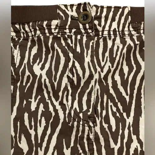 Chico's Chico’s Animal Print Cargo Skirt Brown/Cream Size Large/14 (Chico’s Size 2.5)