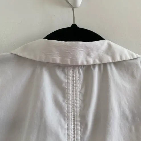 Lafayette 148 New York White Collared Blouse Size 4 (FLAW)