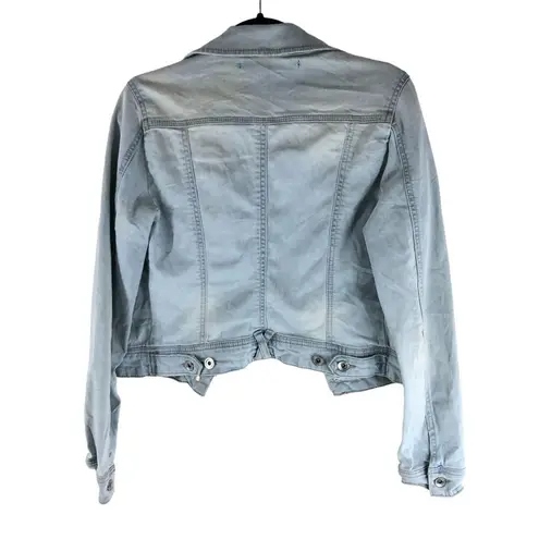 Stradivarius Womens Denim Jacket Retro Trucker Light Wash Size S