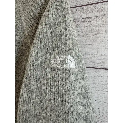 The North Face UNIQUE  HALF ZIP BUTTON CRESCENT  KNIT FLEECE HOODIE MEDIUM