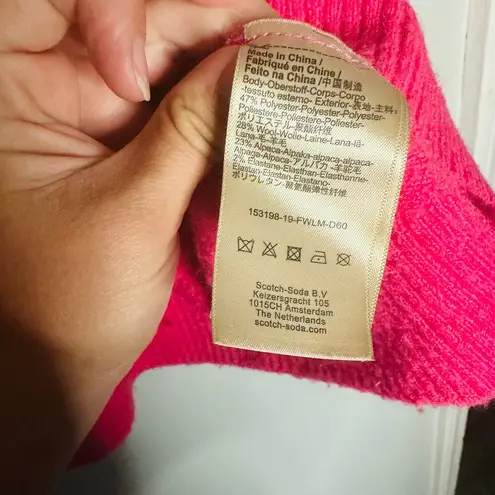 Scotch & Soda Pink Longsleeve Crewneck Fleece Sweater Size Medium