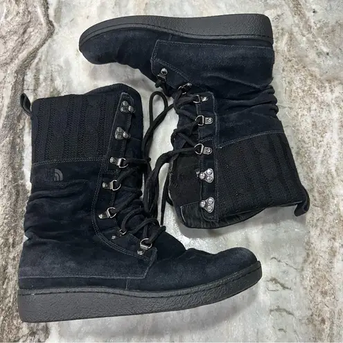 The North Face Black Knit Winter Boots Size 7.5