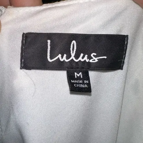 Lulu’s white lace scoop neck M graduation sorority dress Size M