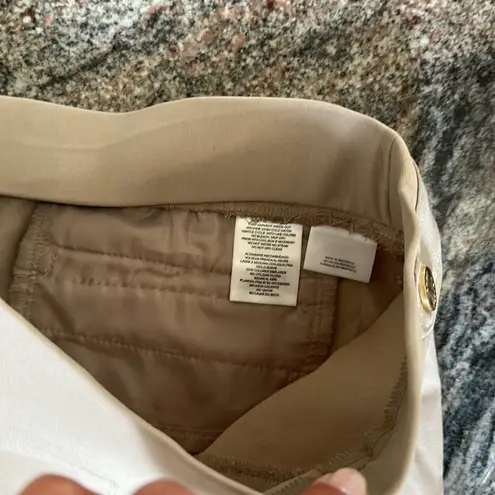 Anne Klein  tan stretchy ankle crop pant size 8 NWOT