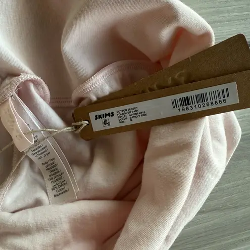 SKIMS Cotton Jersey Foldover Pant Pink Medium NWT