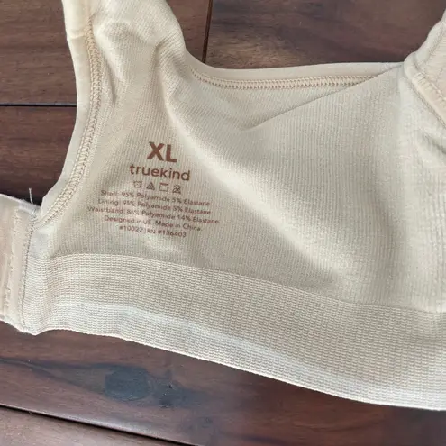 Truekind Daily Comfort Wirefree Shaper Bra XL Beige Seamless Comfort Fit Tan