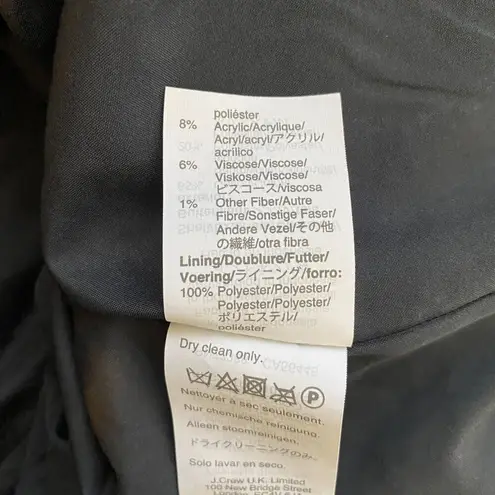 J.Crew Factory Tweed Fringe Sheath Dress Women's 2 Navy Sleeveless Career Preppy Blue