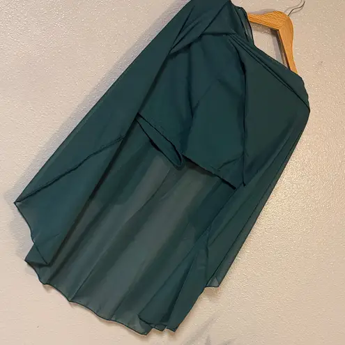 Unbranded Women’s Teal Sheer Midi Sport Skirt w/ Built