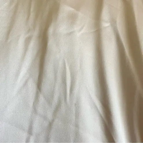 Revelry Bardot Satin Off Shoulder Maxi Dress in Soft Champagne Size 8 Gold