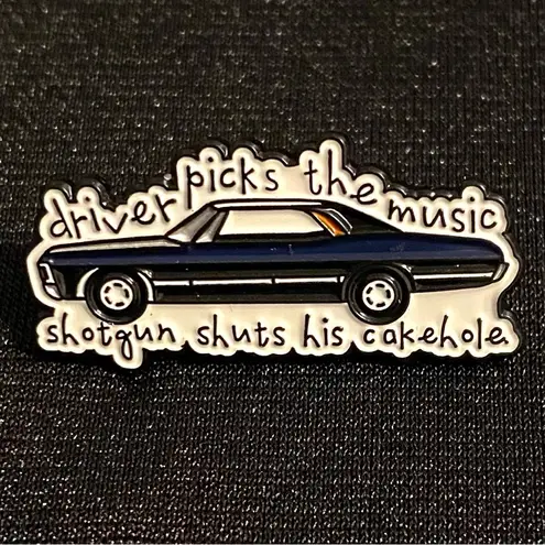 Anyone with an older brother will understand this enamel pin (or magnet). Black