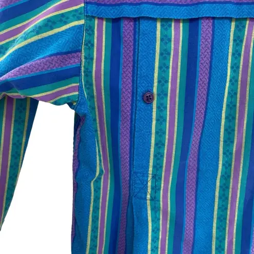 Liz Sport Vintage Striped Western Button Down Shirt