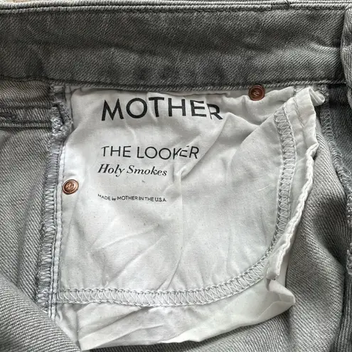 MOTHER Jeans The Dropout in Holy Smokes Grey Distressed Gray Size 26