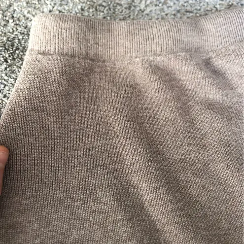 Jenni Kayne Ludlow Cotton Blend Knit Midi Skirt in Taupe Size XS