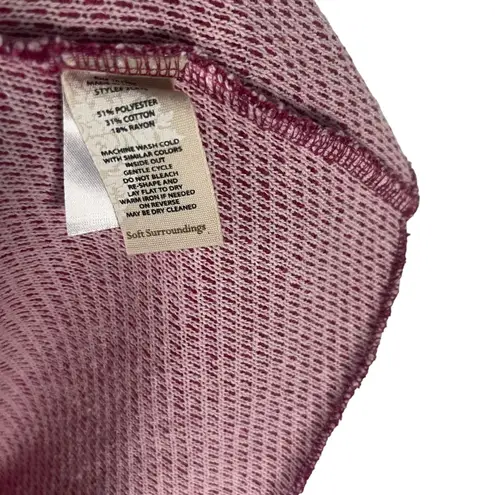 Soft Surroundings Women's Size Small Pink Cowl Neck Pullover Sweater
