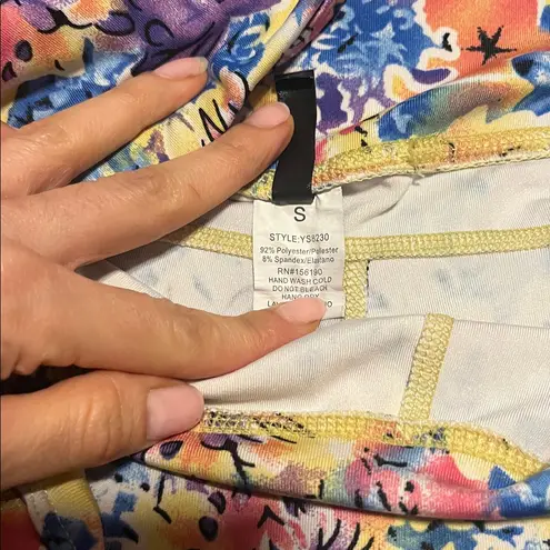 EUC matching Floral Sports Bra and Leggings Set Pink