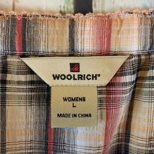 Woolrich Plaid Short Sleeve Dress Size L