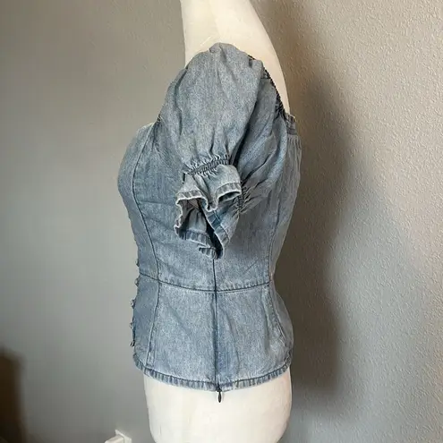 Boyish Light Wash Chambray Finley Top Size Small