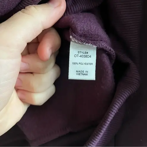 Zenana Outfitters Women's Purple / Wine Cowl Neck Hoodie Size Medium